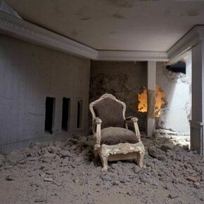 Wafaa Bilal, Chair, 2003-2012, Archival inkjt Photograph, 40x50 inches
