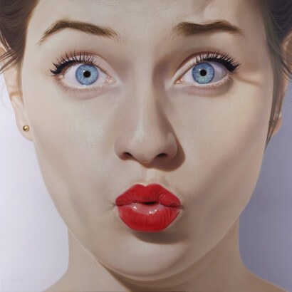 Bernarducci Meisel Gallery, NYC, Hubert de Lartigue Cassandra, 2014, acrylic on canvas, 79 x 79 inches