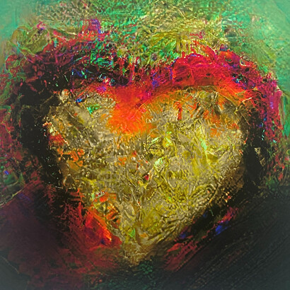 Lawrence Applebaum, Sage Heart (detail),
2023.
Digitally manipulated photograph,
14 × 14 in | 35.6 × 35.6 cm. Courtesy of the artist and Fountain House Gallery