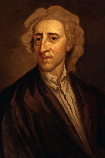 Retrato de John Locke a partir de un original de Sir Godfrey Kneller, National Portrait Gallery, Londres