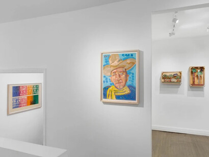Frank Romero, De aquí y de allá. Frank Romero, a survey, exhibition view. Courtesy of Ruiz-Healy Art