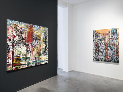Philippe Cognée, Éclats, vue d'exposition. Avec l'aimable autorisation de Templon