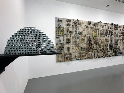 Thomas Sleet, Down river prayer is verb, exhibition view. Courtesy of Bruno David Gallery
