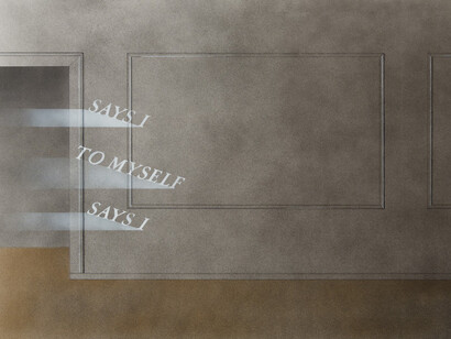 Ed Ruscha, Says I to myself says I (detail), 2025. Courtesy of Gagosian