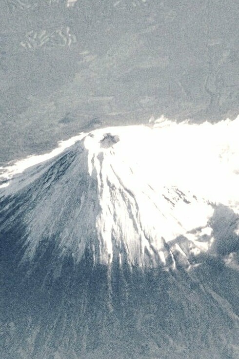 Vista aérea del Monte Fuji, Japón