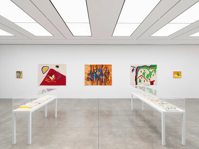 Etel Adnan, This beautiful light, exhibition view. Courtesy of White Cube