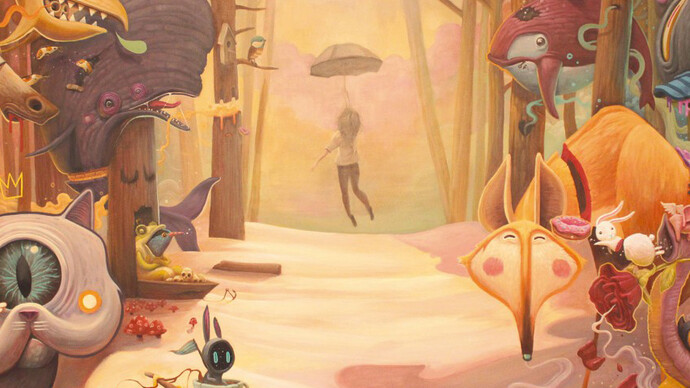 Dulk, Broken Thoughts, Acrylic on canvas, 200 x 100 cm, 2015, dettaglio