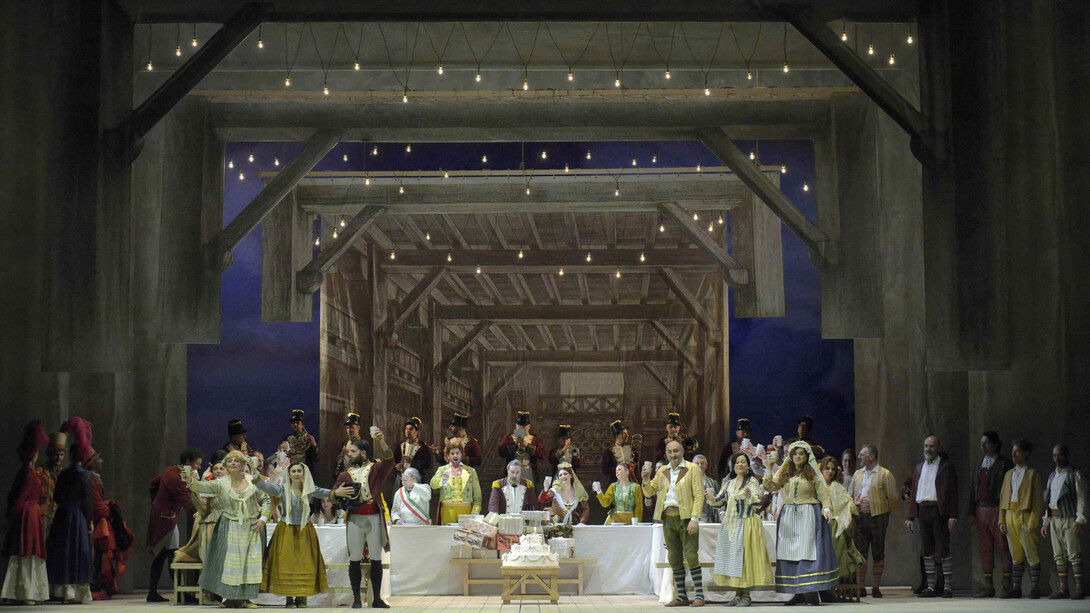 L’elisir d’amore, vista dello spettacolo. Cortesia del Teatro Malibran