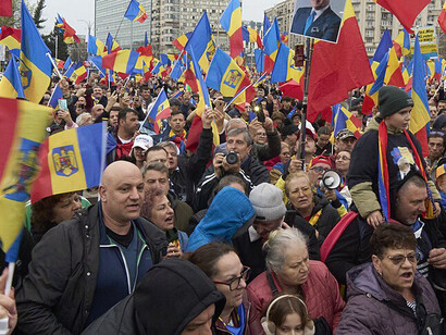 Around 2,000 supporters of far-right politician Călin Georgescu gathered in Constitution Square to celebrate his birthday, although the former presidential candidate himself was not in attendance Bucharest, Romania