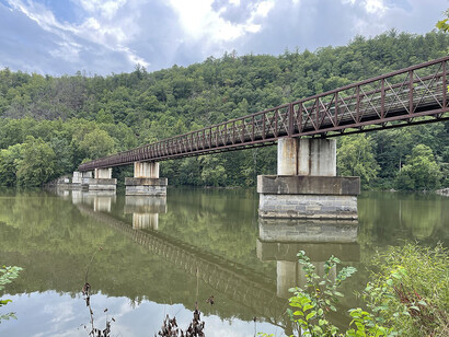 James River Footbridge, located on the Appalachian Trail in Bedford County, Virginia, USA 
