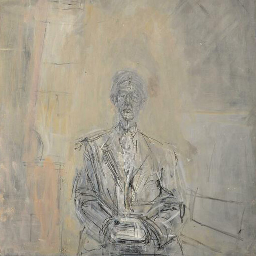 Alberto Giacometti, Portrait of Isaku Yanaihara, detail 