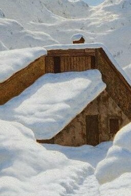 "Paisaje de invierno", óleo sobre lienzo, Ivan Fedorovich Choultsé, sin fecha