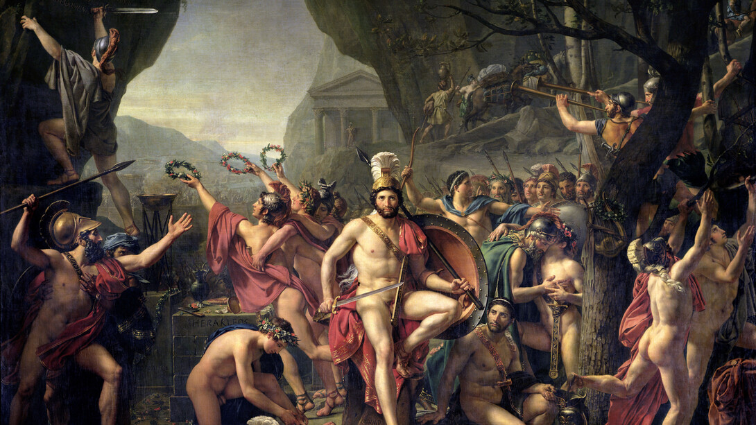 Jacques-Louis David- Leónidas en las Termópilas