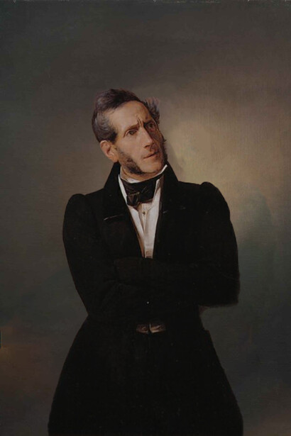Giuseppe Molteni, Massimo Taparelli d’Azelio, Ritratto di Alessandro Manzoni, 1831, Milano, Biblioteca Braidense