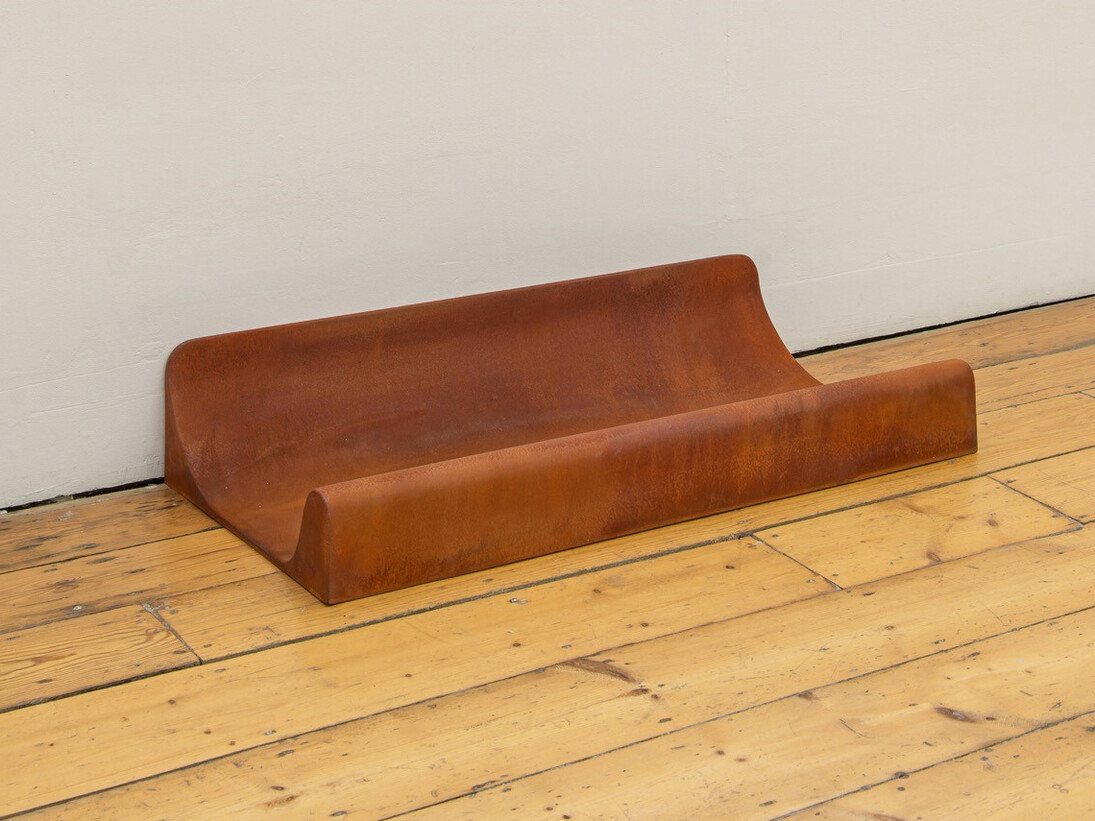 Thomas Rentmeister, Untitled, 2014, cast iron, 19 x 96 x 48 cm, Courtesy the artist and Sprovieri, London
