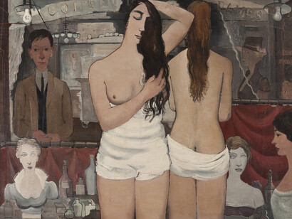 Paul Delvaux, The Ladies’ Hairdresser, 1933, oil on canvas © Fondation Paul Delvaux, Sint-Idesbald/Belgium, c/o Pictoright Amsterdam 2017 