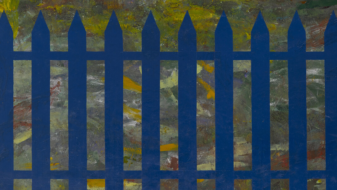 Per Kirkeby
Stakit / Fence, 1965-1966 Mixed media on masonite 122 x 221 cm
48 1/8 x 87 1/8 in
© Per Kirkeby
Courtesy Galleri Bo Bjerggaard