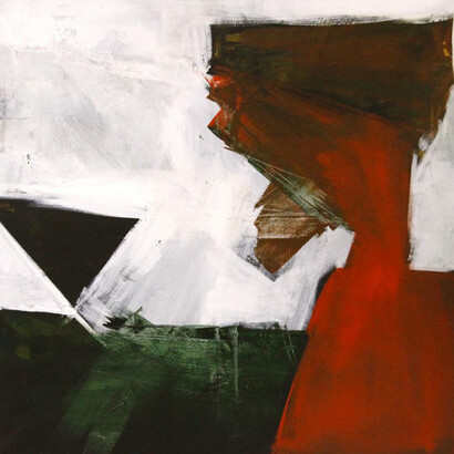 Lorenzo Fabietti, Touareg, 2014, arilico e olio su tela, 80 x 80 cm