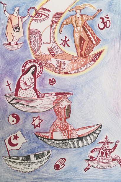 I’m a lover, not a hater, illustration by Lesya Bilenko