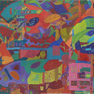 Ficre Ghebreyesus, Map / quilt, 1999. Courtesy of Modern Art 