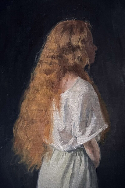 Rachel Personett, Portrait of hair, 2024. Courtesy of Grenning Gallery