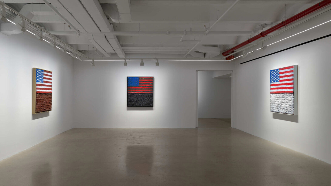 Vaughn Spann, All) Americans, exhibition view. Courtesy of Almine Rech Gallery