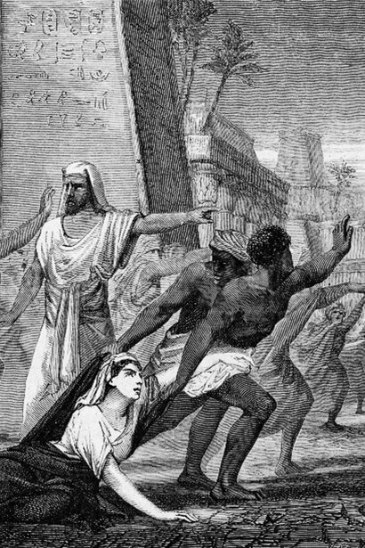 «Muerte de la filósofa Hipatia en Alejandría». Grabado aparecido originalmente en la revista Le Voleur Illustre (diciembre de 1865) y popularizado en la obra Vies des savants illustres de Louis Figuier (1866)