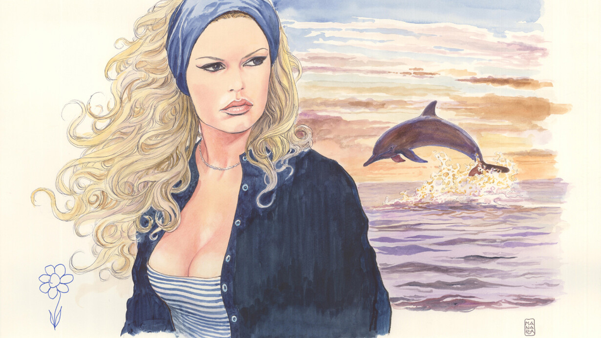 Milo Manara, Bardot, Delfino, opera rappresentativa per la sezione Bardot - Credits Milo Manara 2017