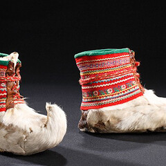 Saami upturned toe shoes. Saami. Aiddejavre, Norway