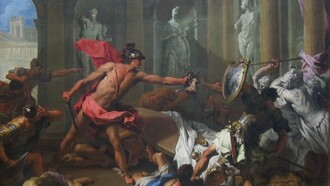 Sebastiano Ricci (1659-1734). «Perseo enfrentándose a Fineo con la cabeza de Medusa», hacia 1705-1710, óleo sobre lienzo. Getty Center, Los Angeles, California, EE.UU.