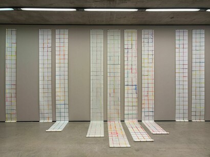 Jacqueline Mesmaeker, Secret outline, exhibition view. Courtesy of Generali Foundation