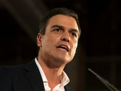 Pedro Sánchez en una intervención pública