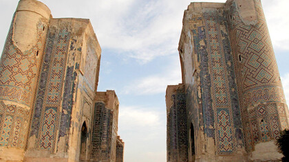 Ruins of the Aksaray Palace of Timur in Shakhrisabz, Uzbekistan