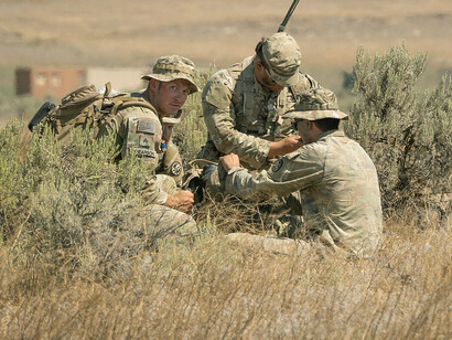 M1A2 SEP Abrams tanks are used during Tank Table VI gunnery training by soldiers of the 3rd Battalion, 116th Cavalry Regiment at Orchard Combat Training Center, Idaho, July 27, 2025