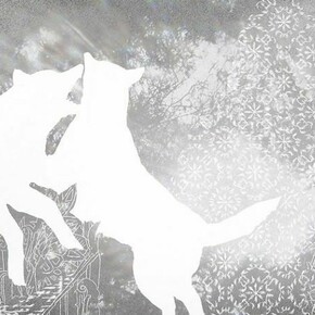 Christopher Russell, Aftermath #4, 2013, Pigment print scratched with a razor, spray paint, 14 x 18 inches