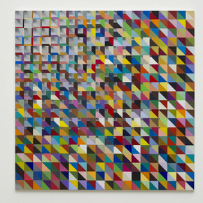 Luiz Zerbini Fuga, 2014, Acrylic on canvas, 200 x 200 cm. Photo: Eduardo Ortega