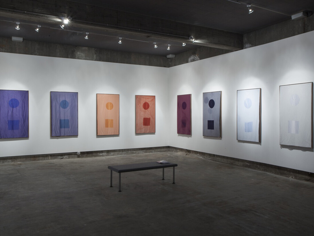 Installation view, Sam Falls, Galleria Franco Noero - in residence, 2015, Photo Sebastiano Pellion di Persano 