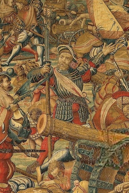 Bernard van Orley y William Dermoyen, Tapices de la Batalla de Pavía - Georg von Frundsberg, entre 1528 y 1531