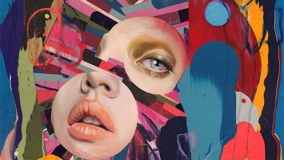 Erik Jones Sea-Fingers, 16x16 inch, 41x41cm. Watercolor, colored pencil, water-soluble wax pastel, acrylic on Rives bfk paper mounted to panel