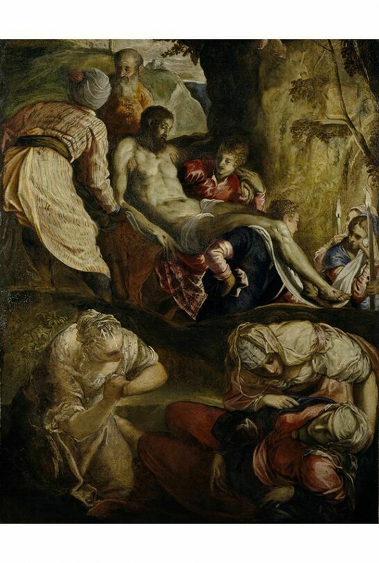 Tintoretto (Jacopo Robusti), Christ Carried to the Tomb, late 1550s, Oil on canvas, 164.00 x 127.50 cm (framed: 201.20 x 164.50 x 11.20 cm), Purchased by Private Treaty with the aid of the National Heritage Memorial Fund 1984