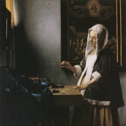 Jan Vermeer, *Donna con bilancia* 