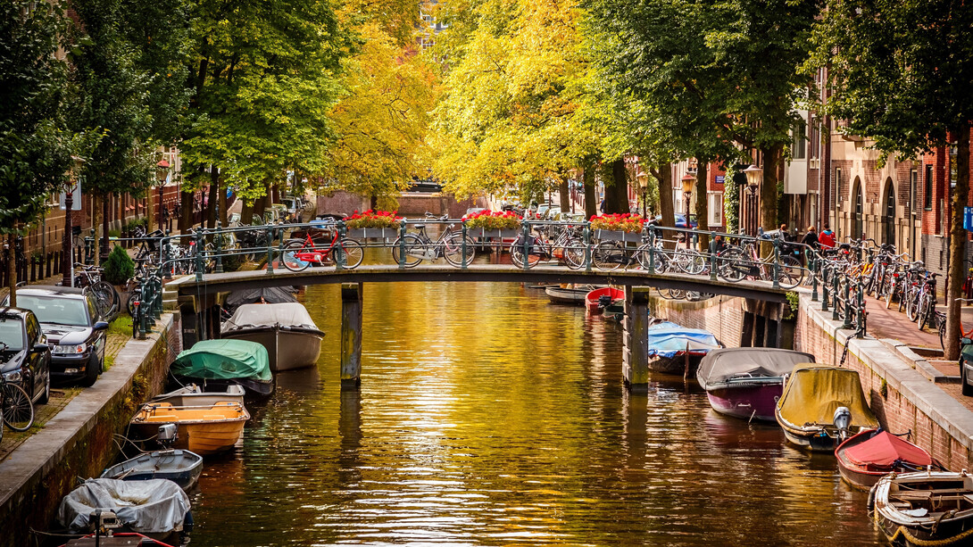 A canal in Amsterdam