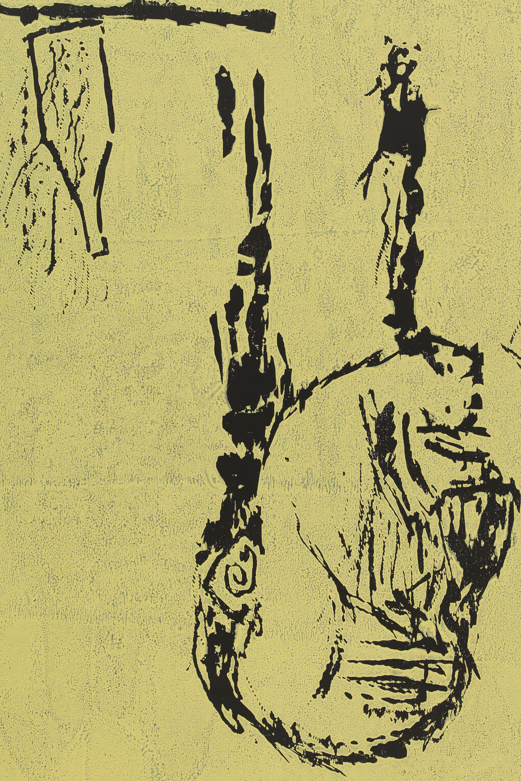 Georg Baselitz, Kopf, 1981-1982, offset apprêté; Xylographie, 1009 x 797 mm. © Musées d’art et d’histoire, Ville de Genève, Cabinet d'arts graphiques. Photo: André Longchamp