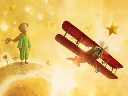 El Principito ve un avión pasar
