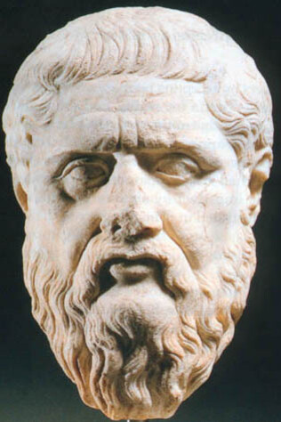 Scultura raffigurante il filosofo Gorgia