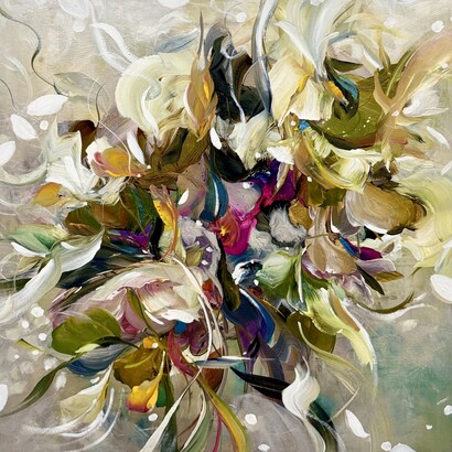 Jennifer JL Jones, Petula, 2024, Mixed Media on Baltic Birch Wood Panel. Courtesy of the artist and New River Fine Art