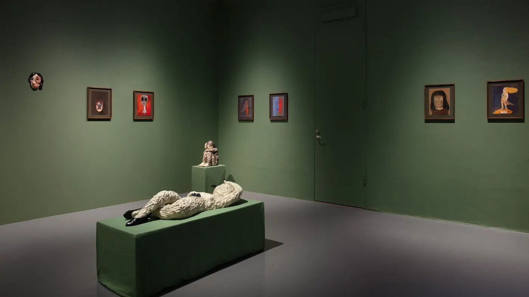 Klara Kristalova, Works on paper and sculpture, exhibition view. Courtesy of Galleri Magnus Karlsson