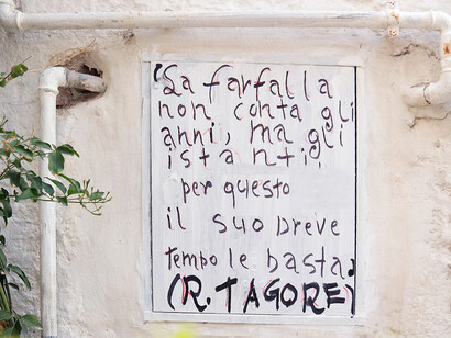 Una poesia murale di Tagore