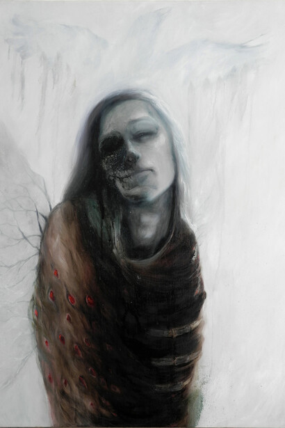 Come un animale nel tempo di morire, olio su tela, 2015, 70x50 cm