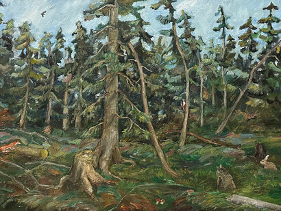 Dasha Bazanova, Taiga forest, 2025. Courtesy of Space776 Gallery